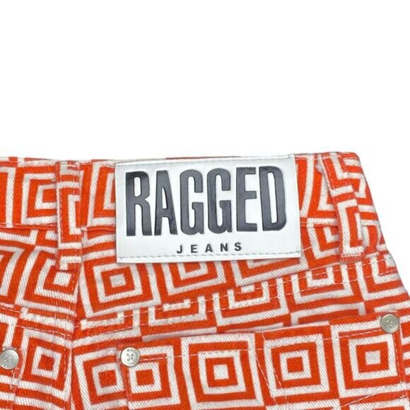 THE RAGGED PRIEST High Waisted Straight Leg Cut Off Jean Sz 24 - Picture 9 of 10